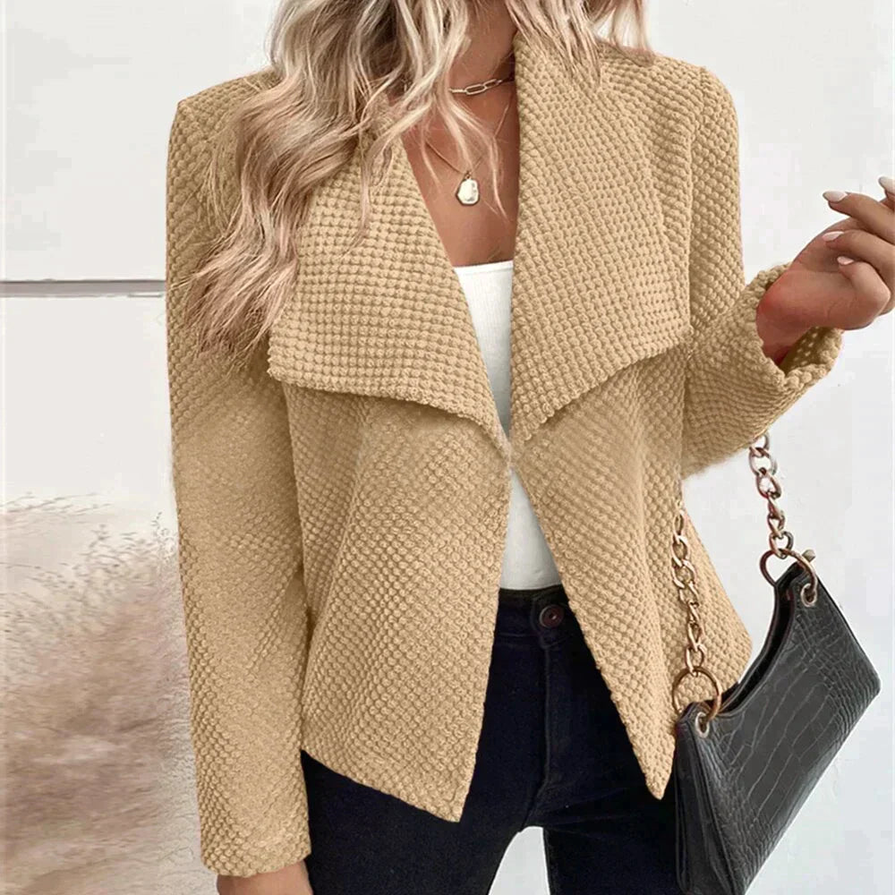 Kvinnors Blazer Skräddarsydd Polyester Viskos Elegant-3