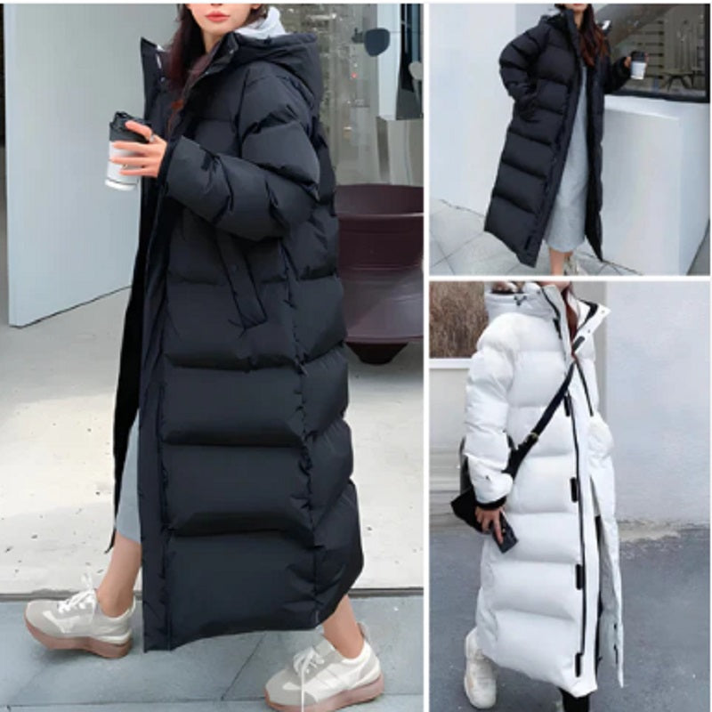 Lång Jacka Dam Vattentät Isolerad Yede-fiber för Kalla Vinterdagar-4