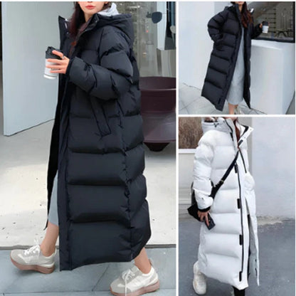 Lång Jacka Dam Vattentät Isolerad Yede-fiber för Kalla Vinterdagar-4