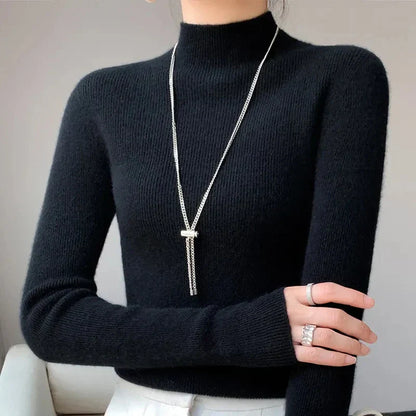 Avslappnad Ärmar Tröja för Kvinnor i Mjuk Stickad Kvalitet – Trendig Silhuett för Kalla Dagar 10