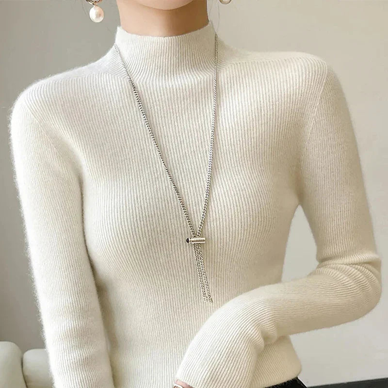 Avslappnad Ärmar Tröja för Kvinnor i Mjuk Stickad Kvalitet – Trendig Silhuett för Kalla Dagar 21