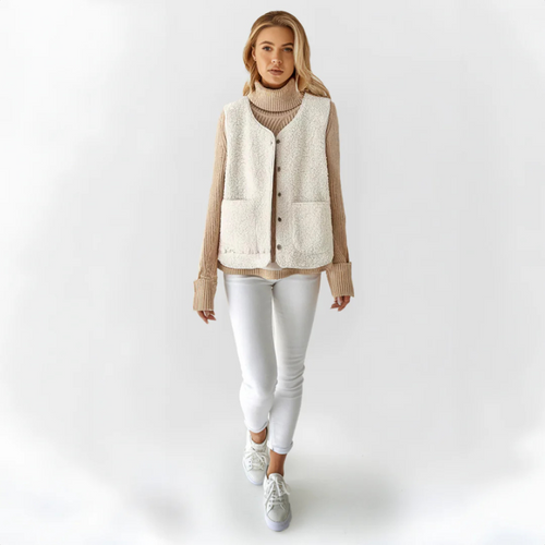 Dam Dunväst Klassisk Varm Ull-1