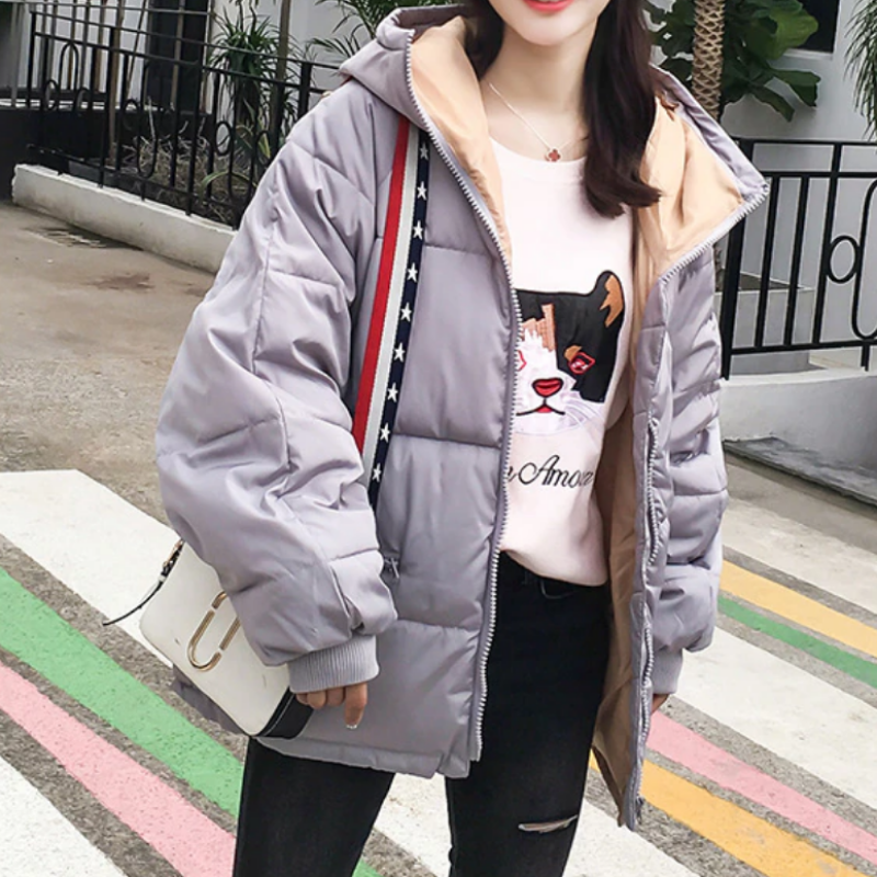 Överdimensionerad Damjacka Vinterjacka Vattentät med Huva och Isolering – Modern Jacka för Kalla Dagar 8