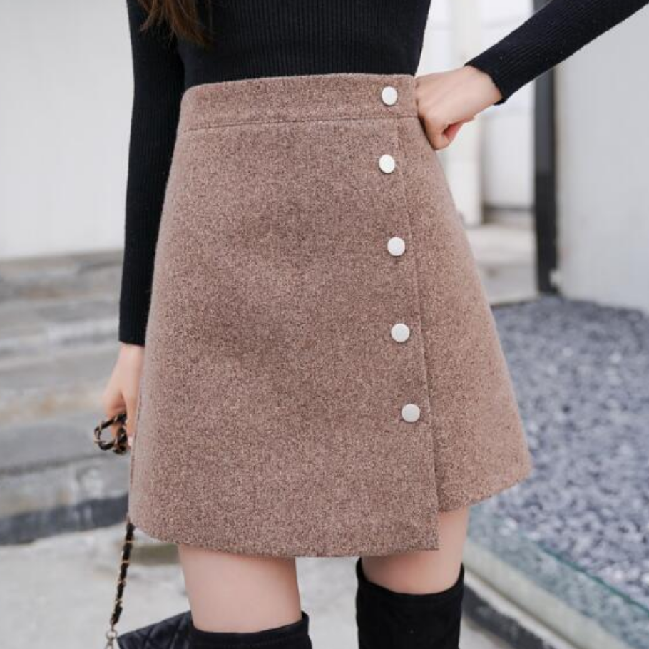 Kvinna Minikjol Asymmetrisk Polyester Elastan 8