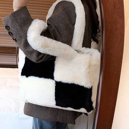 Variant image for Dam Handväska Plysch Vinterstil Elegant Design-4