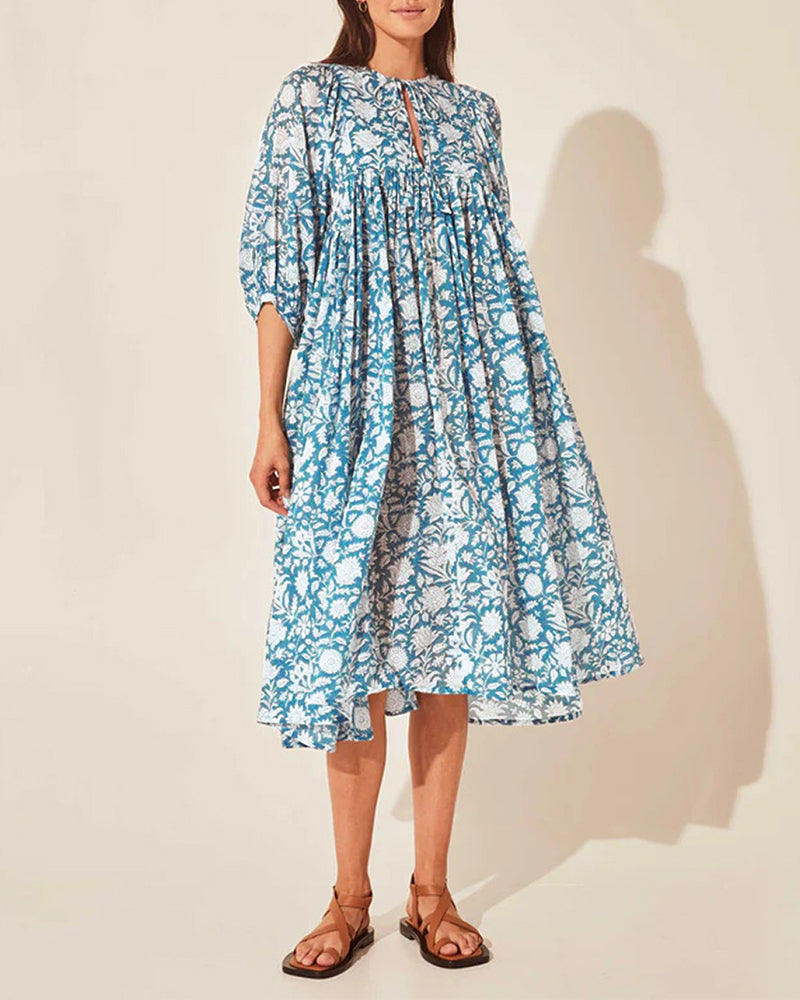 Variant image for Kvinnors A-Linjeformad Klänning i Blandat Tyg-1