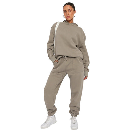 Dam Tracksuit Joggingdräkt med Huva Andningsbart Material-3