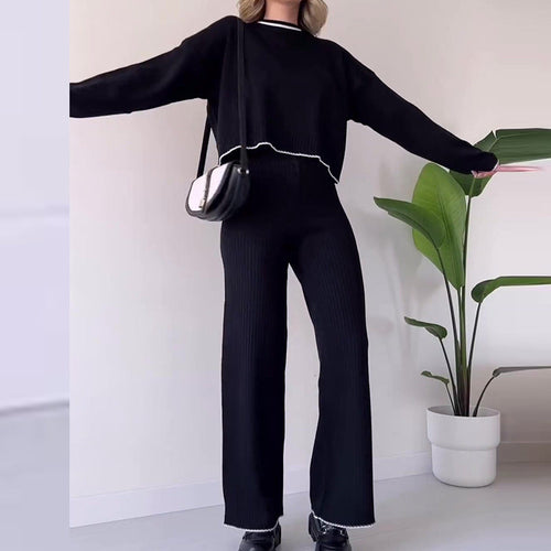 Dam Festtoppar Rundhalsad Monokrom Polyester-1