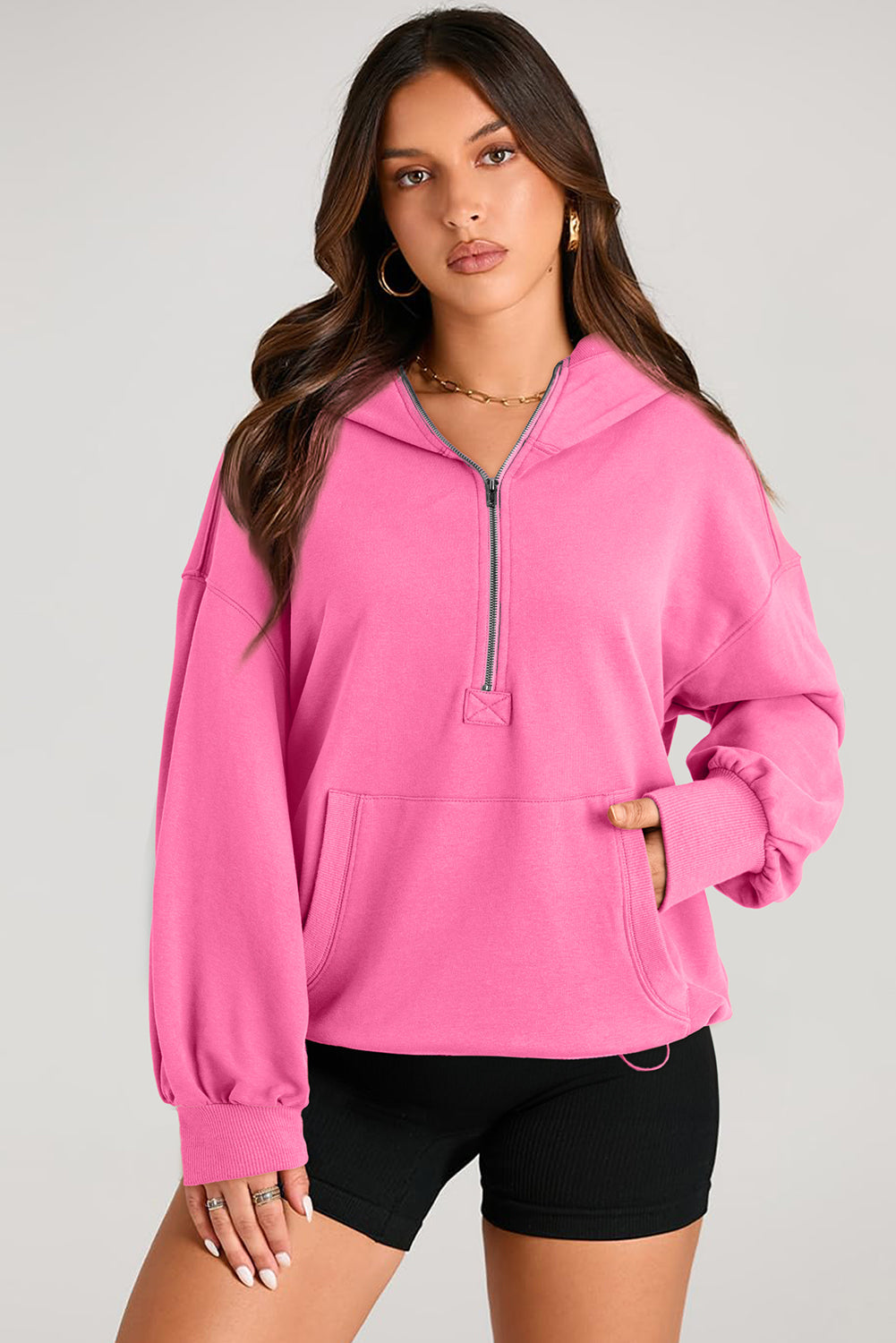 Dam Hoodie Vinterstil Mjuk 100% Bomull-2