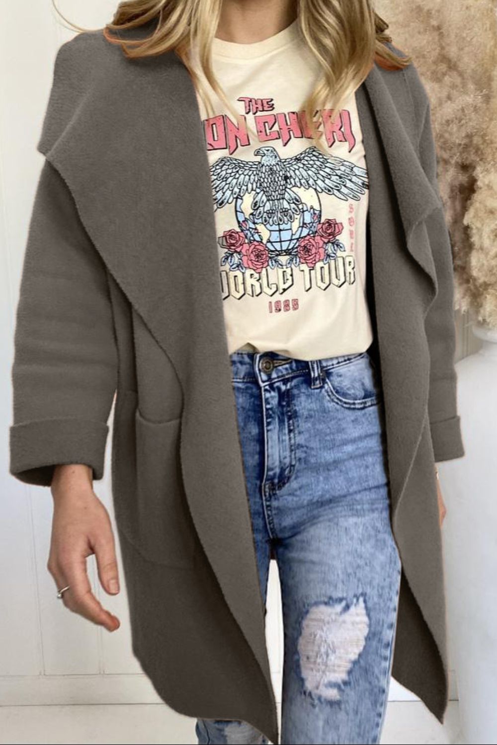 Lång Vinterrock Dam i Högkvalitativ Polyester och Ull – Varm och Bekväm Passform för Kalla Dagar 6