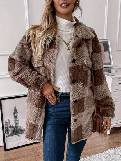 Damjacka Plysch Öppen Design Långärmad-2