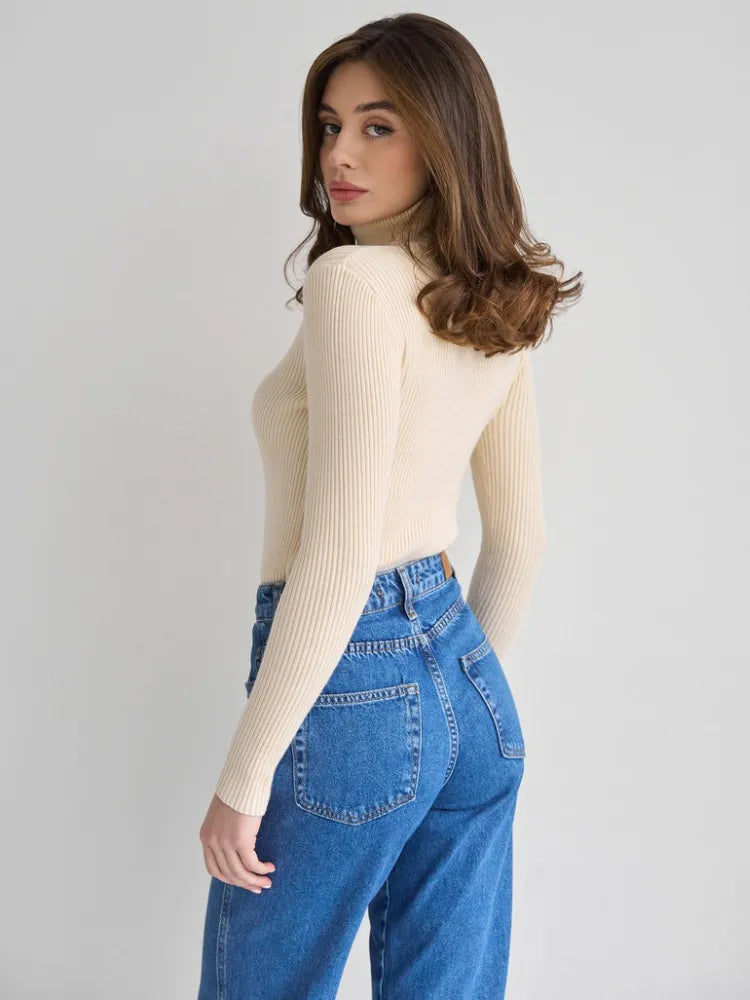 Herren Turtleneck Tröja Klassisk Design Mjuk Fiber 3