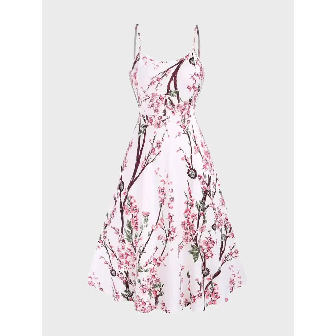 Dam Casual Outfit Set Blommigt Polyester-2