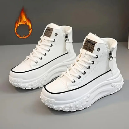 Dam Platåstövlar med Plyschfoder och Termofutter 8