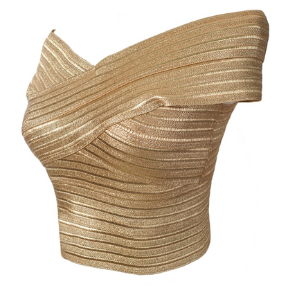 Dam Crop Top Kort Polyester Spandex-2