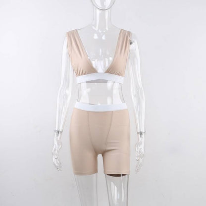 Dam Shorts Set V-Neck Polyester 6