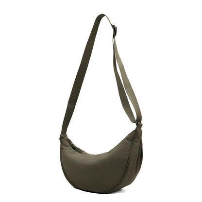 Kvinnors Crossbody Väska Halvmåneformad Nylon Justerbar Axelrem 10