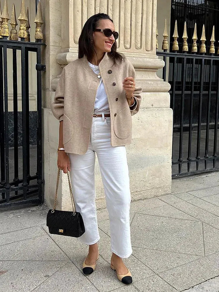 Dam Kappa Långärmad Vattenavvisande Elegant Tyg-3