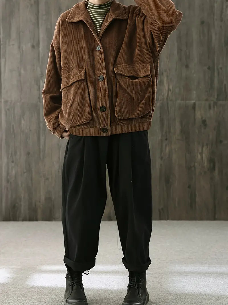 Damjacka Enkel Design Mjuk Tyg för Dam - Tidlös och Komfortabel Jacka-4