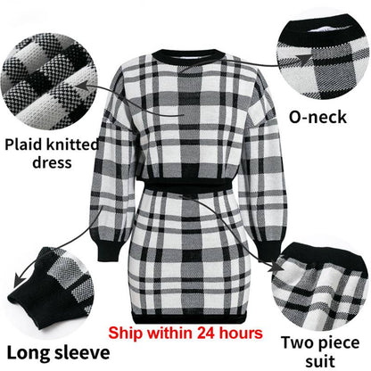 Kvinnors Kort Kjol Rutig Polyester Spandex Mini Rock-5