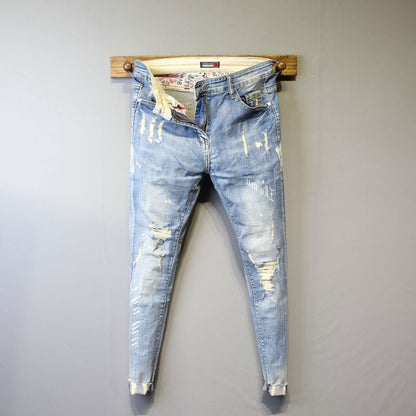 Variant image for Herr Slim-Fit Byxor Denim Elastisk Midja-1