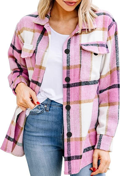 Variant image for Dam Skjorta Knappbar Bomull Polyester med Vändkrage och Bröstfickor-41