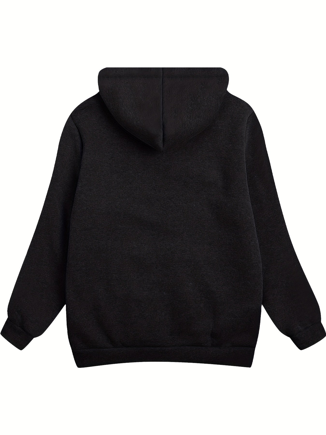 Svart Hoodie Herr med Fleecefoder – Klassisk Design och Mjuk Fleece för Bekväm Passform 2
