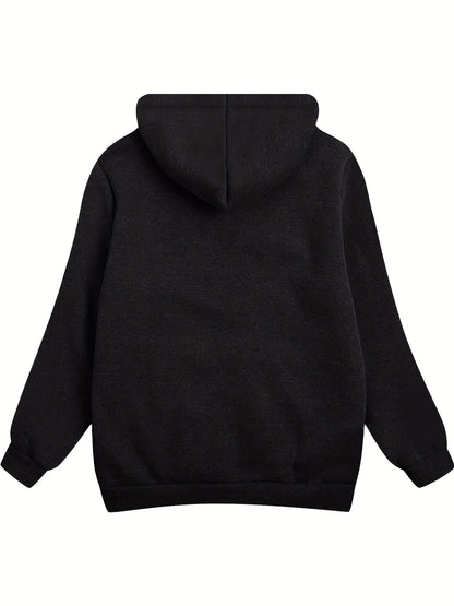 Svart Hoodie Herr med Fleecefoder – Klassisk Design och Mjuk Fleece för Bekväm Passform 2