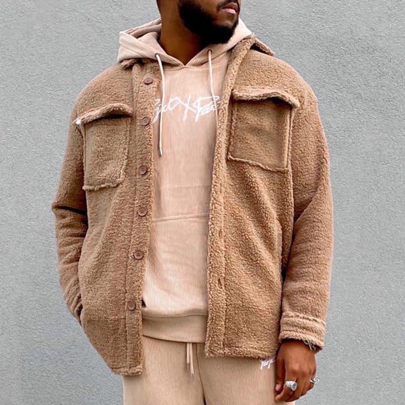 Herr Vinterrock Klassisk Fleece Polyester Komfort-4