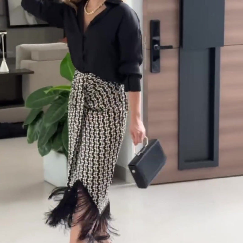 Dam Långklänning Elegant Långärmad Polyester-2