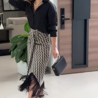 Dam Långklänning Elegant Långärmad Polyester-2