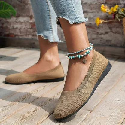 Dam Skor Slip-On Syntetisk Läder Komfortabel Design-5