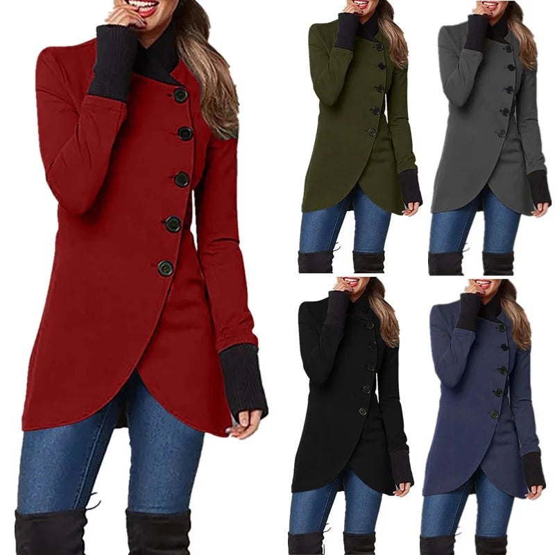 Damjacka Sluttande Design Lätt Material för Vår och Höst-2