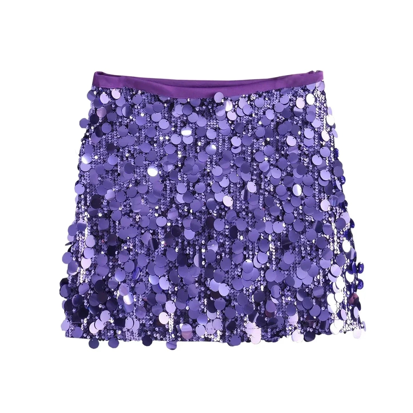 Kvinnors Mini Paljettkjol Elegant Polyester för Fest och Utekvällar 9
