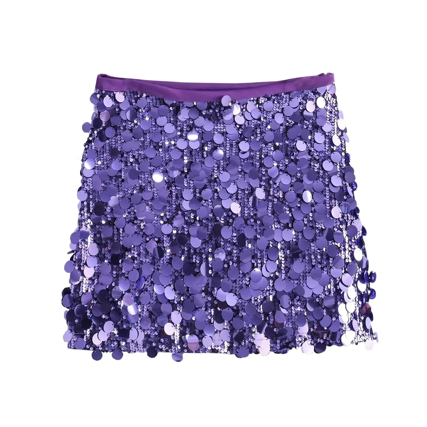 Kvinnors Mini Paljettkjol Elegant Polyester för Fest och Utekvällar 9