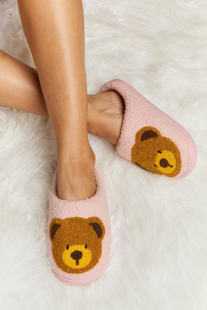 Dam Tofflor Nallebjörnmotiv Vinter Plush Fluffig Design-6