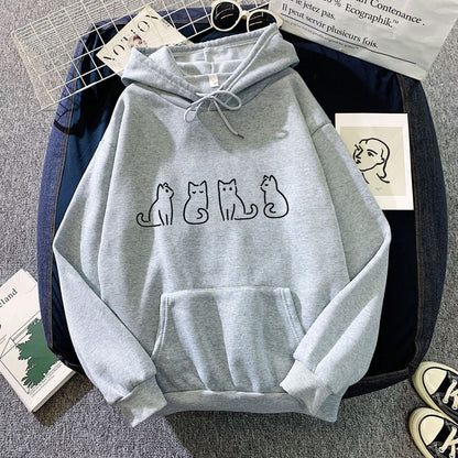 Variant image for Dam Lång Hoodie Avslappnad Stil 100% Bomull-37