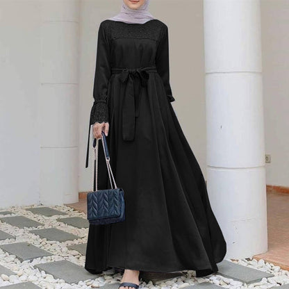 Maxiklänning Dam Långärmad Polyester Elegant Lång Klänning 8