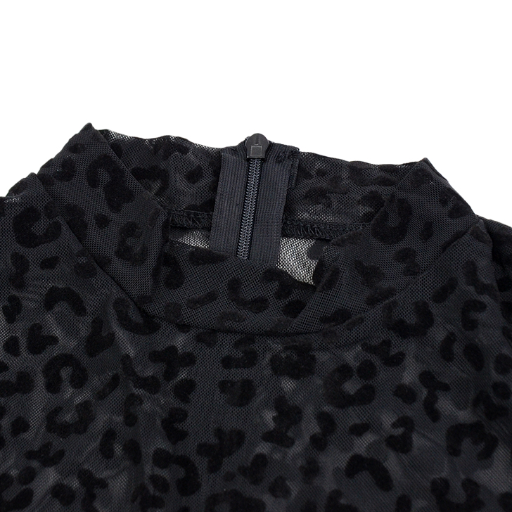 Dam Jumpsuit Leopardmönster Formsydd Polyester Spandex-4