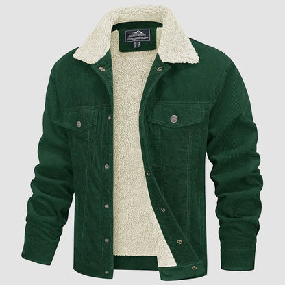 Herrjacka Corduroy Modern Stil Hållbart Material-3