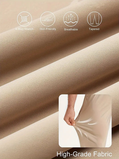 Herr Golfbyxor Slim-Fit Fyrsidig Stretch Polyester-5