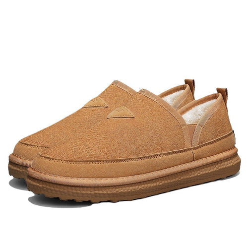 Fodrade Vinterstövlar Dam V-Cut Mocka med Halkfri Sula-1