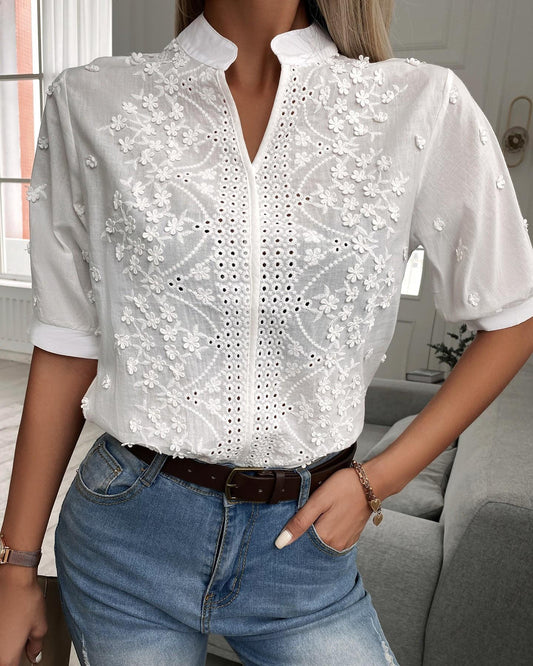 Dam T-Shirt Avslappnad Bomull 60% Bomull 40% Polyester-1