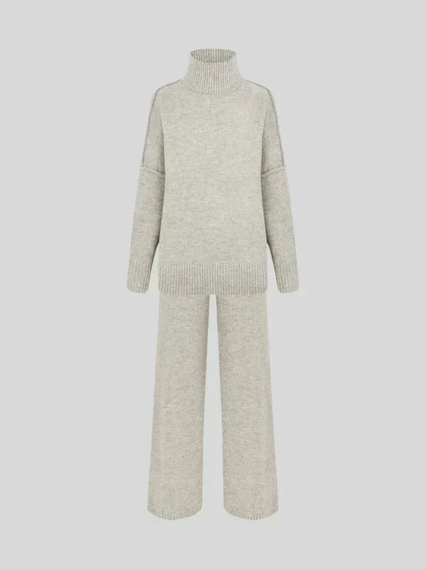 Dam Loungewear Set Turtleneck Mjuk Tyg-2