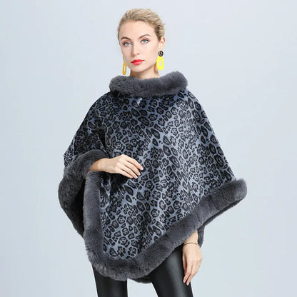 Variant image for Dam Poncho Topp Andningsbart Material Elegant Design-3