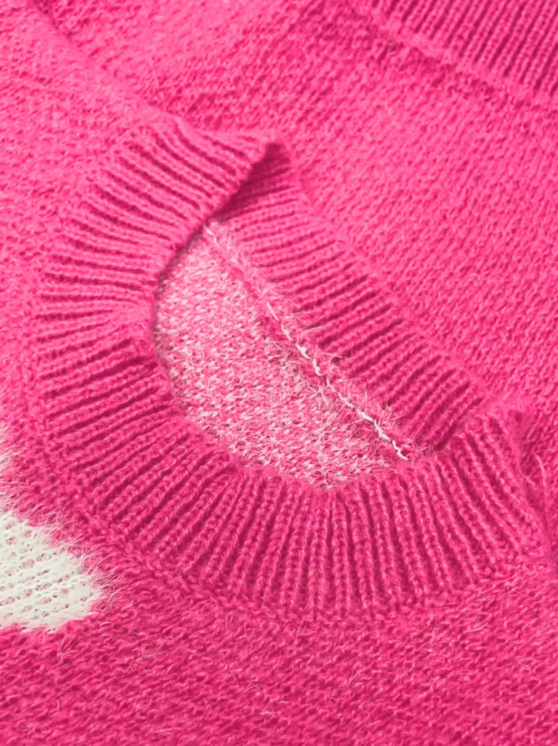 Dam Tröja Hjärtdesign Avslappnad Mjuk Blandning-5