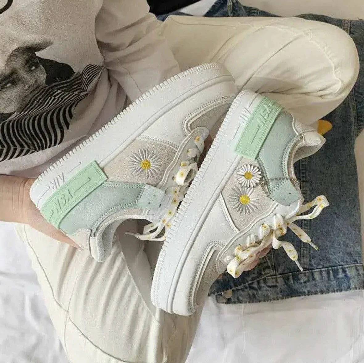 Dam Sneakers Retro Stil Högkvalitativt Material Komfort Skor-2