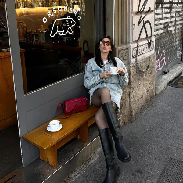 Damhandväska Trendig Läder Rymlig Design-4