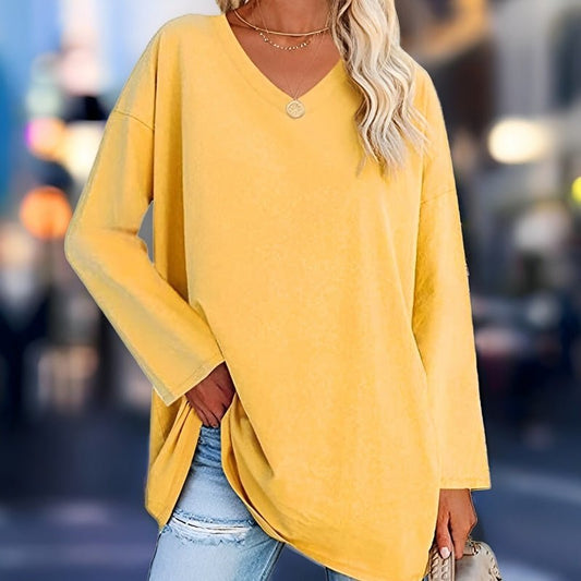 Dam Blus Glänsande Polyester Modern Stil-1
