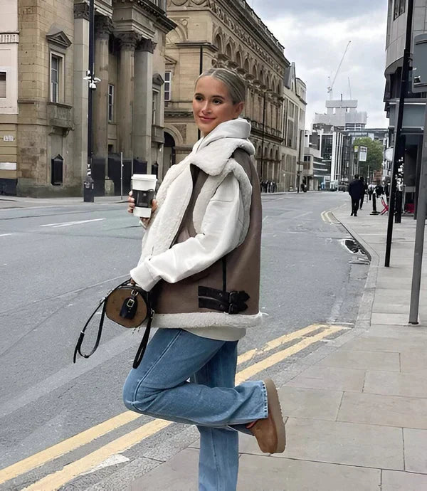 Dam Dunväst Vattentät Teddy Design Högkvalitativ-4